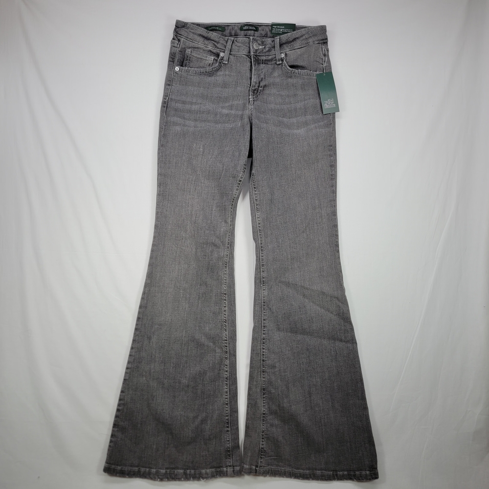 Wild Fable Mid-Rise Flare Jeans Size 4/ 32 Gray Stretch